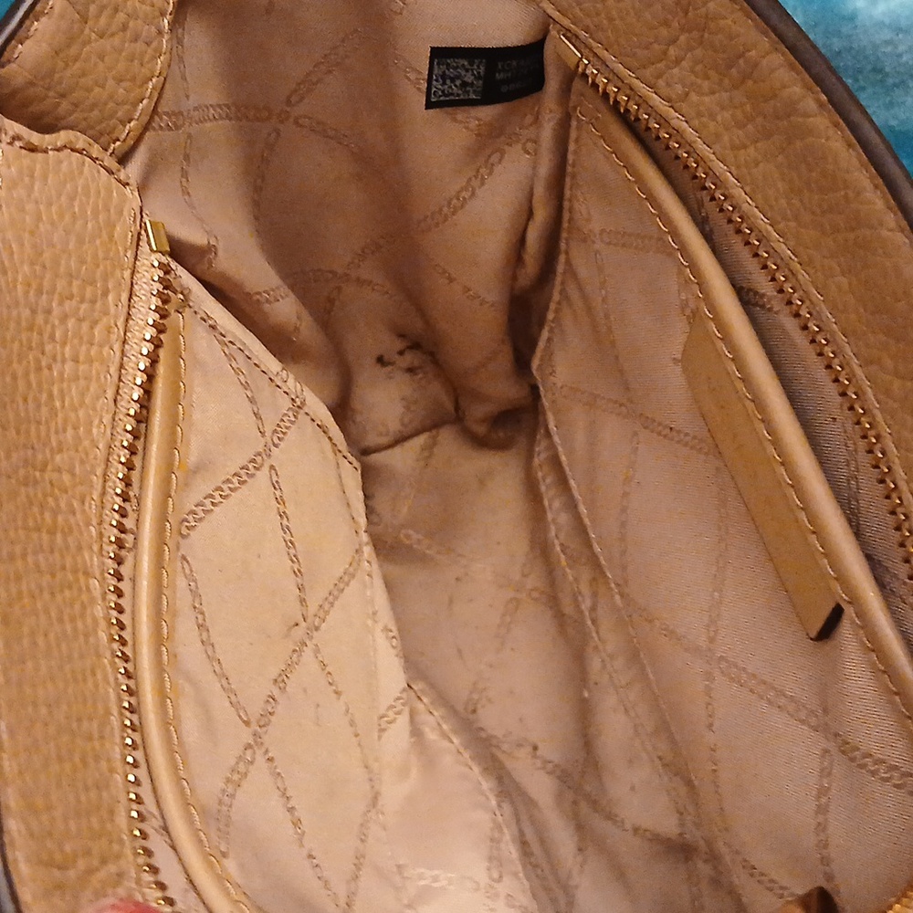 Michael Kors Kris Small Color Block Pebbled Leather Satchel - Picture 13 of 17